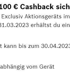 Bosch Cashback - Heydorn & Hoeco