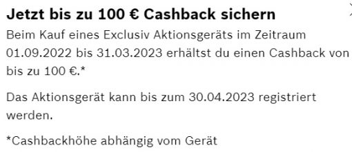 Bosch Cashback - Heydorn & Hoeco